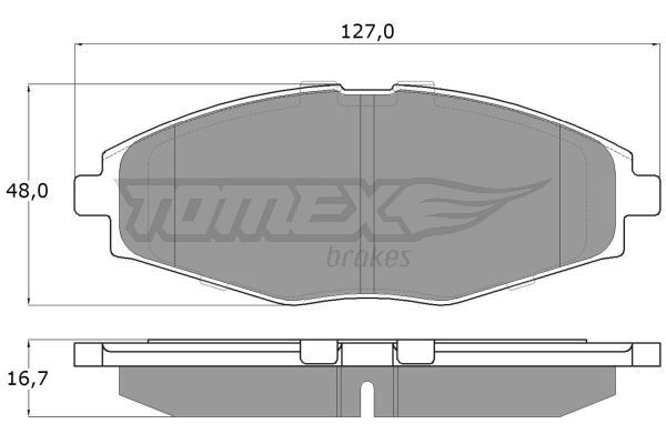 TOMEX BRAKES stabdžių trinkelių rinkinys, diskinis stabdys TX 10-80